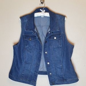 CJ BANKS DENIM VEST 1X